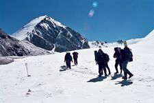 Пик Семёнова-Тян-Шанского с ледника Джамбула