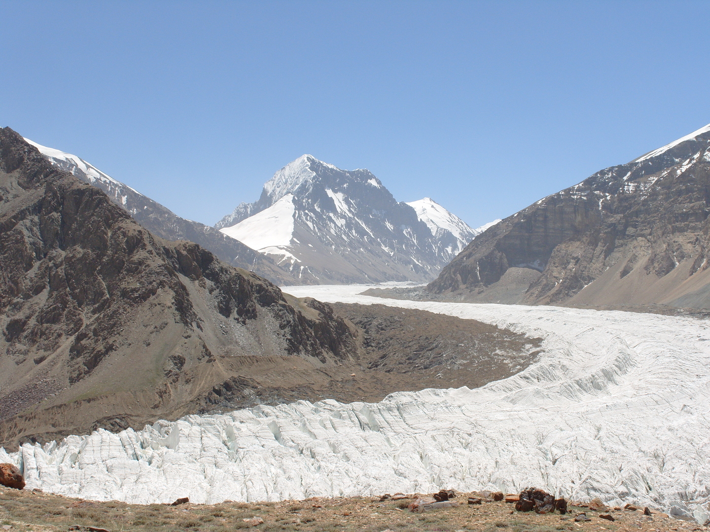 Памир самая высокая. Ледник Грум-Гржимайло. Ледник Федченко в Таджикистане. Ледник Федченко на памире. Горный ледник на памире.