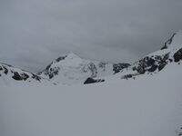 Вид на пик Берга 4200 с востока с ледника Берга 2009 год