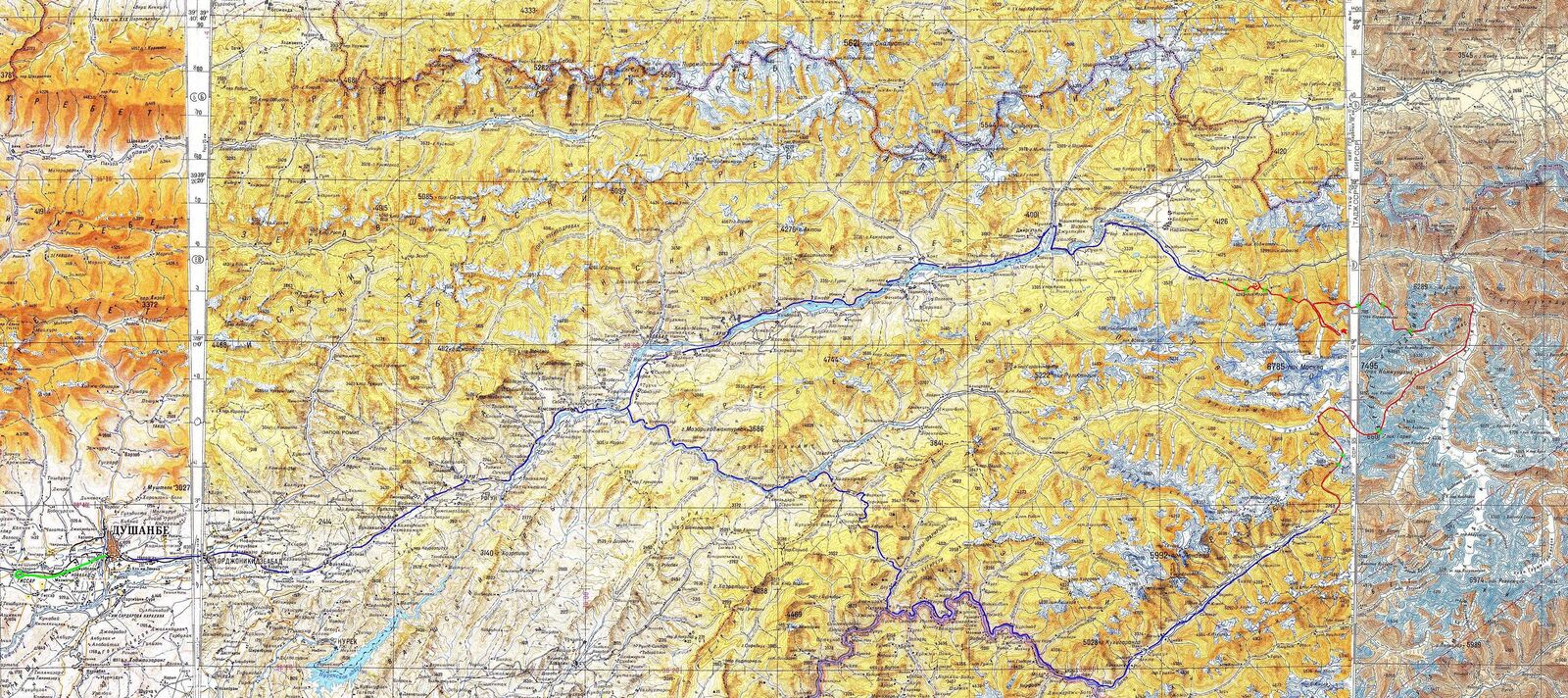 Карта дангара таджикистан