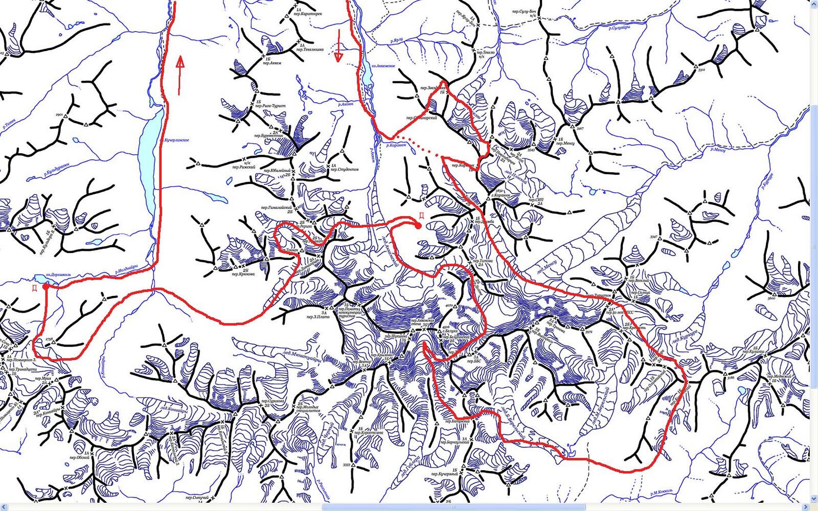Северо чуйский хребет алтай карта