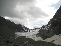 перевал Зои Космодемьянской - вид с ледника №208