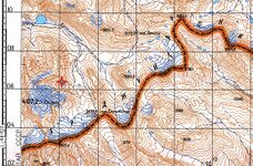 Точка съёмки перевала Сарыбирюк на карте помечена звёздочкой